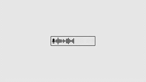 Playing record voice message animation with alpha channel Stock Footage 331057139