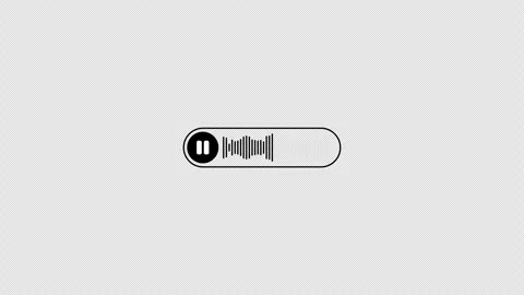 Playing record voice message animation with alpha channel Stock Footage 331057615