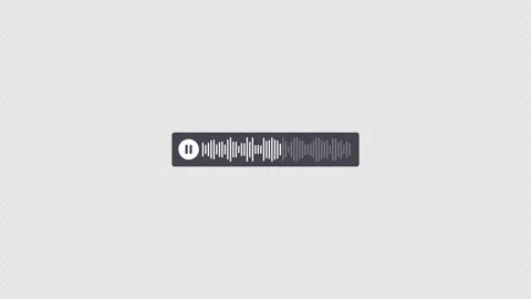 Playing record voice message animation with alpha channel Stock Footage 331057747