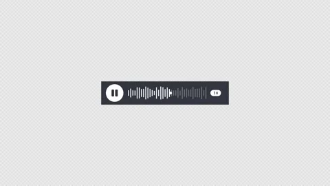 Playing record voice message animation with alpha channel Stock Footage 331057917