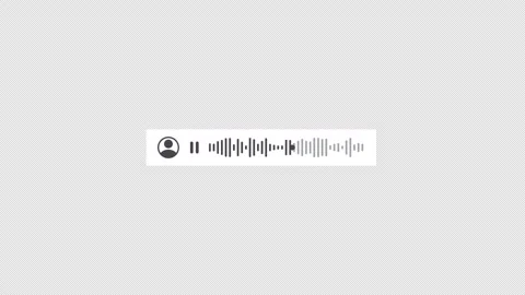 Playing record voice message animation with alpha channel Stock Footage 331058009