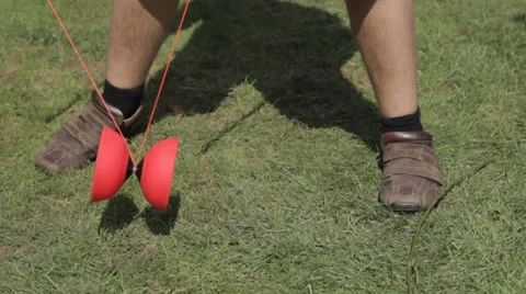 Playing with a Red diablo 库存影片 36412424