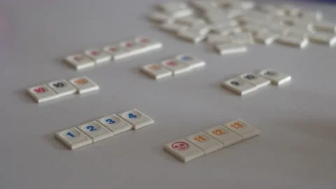 Playing Rummy Cube 스톡 동영상 133569495