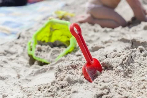 Playing in the sand Stock Photos