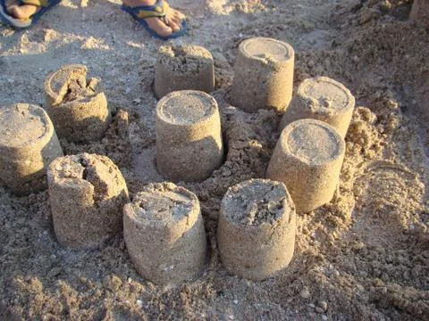 Playing in the sand Stock Photos