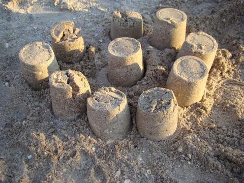 Playing in the sand Stock Photos