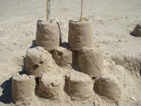 Playing in the sand Stock Photos