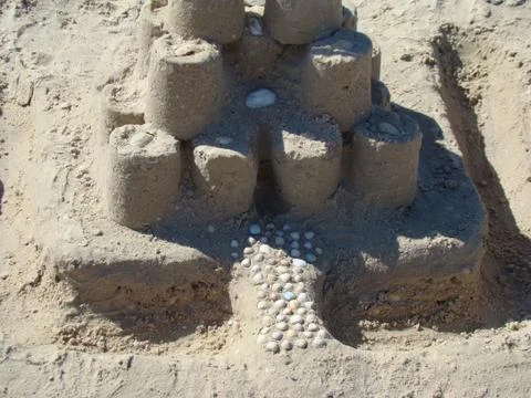 Playing in the sand Foto stock
