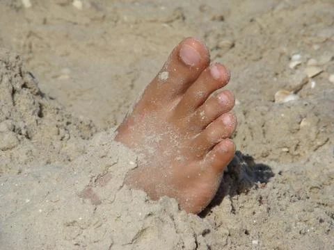 Playing in the sand Stock Photos