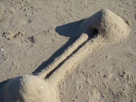 Playing in the sand Stock Photos