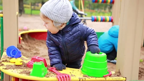 Playing in the sandbox Stock Footage 142369652