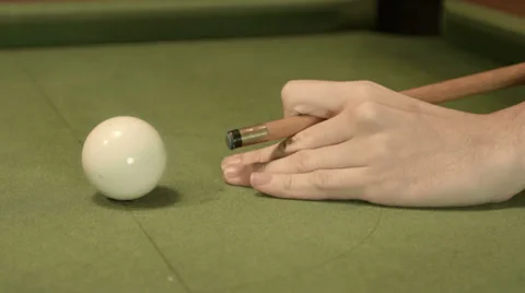 Playing Snooker First Shot Stock Footage 33466784