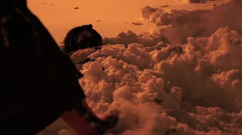 Playing In The Snow 003 Stockbeeldmateriaal 12761437