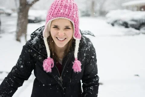 Playing in the snow Stock Photos