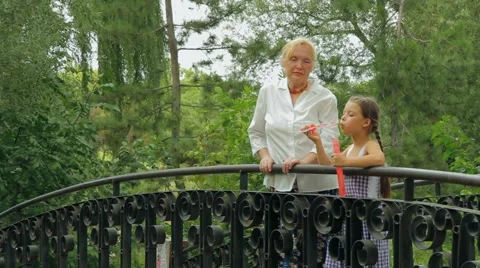 Playing With Soap Bubbles Stock Footage 52520694