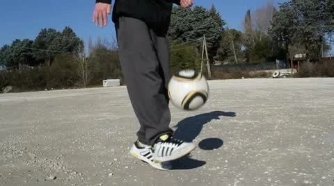 Playing soccer slow motion Stock-Footage 10703974