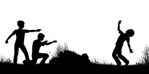 Playing soldiers Illustrazione stock