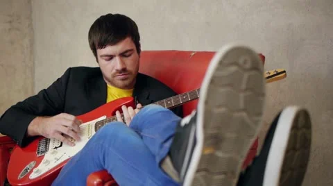 Playing song Stock Footage