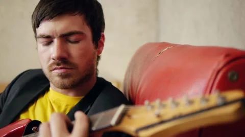 Playing song 库存影片 12367197