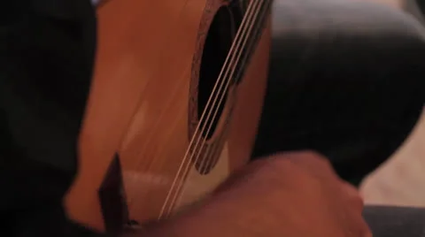 Playing the spanish guitar Stock Footage 22978901