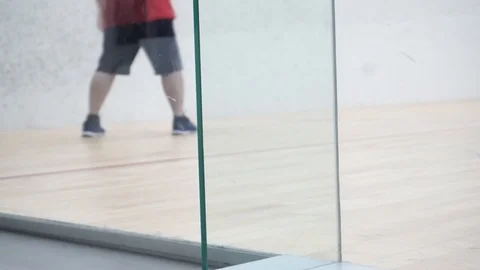 Playing squash Stock Footage 121745185