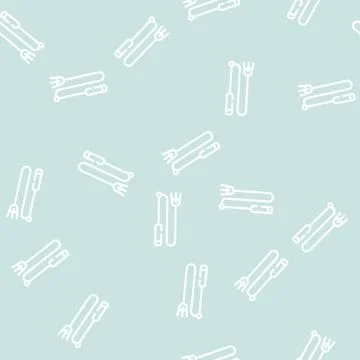 Playing stick for cat line vector seamless pattern Stockillustratie