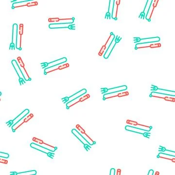 Playing stick for cat vector seamless pattern Stock Illustration