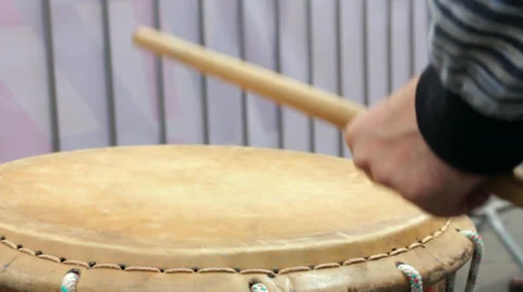 Playing Street Drummer HD Stock Footage 37726263