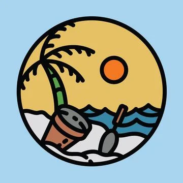 Playing on summer graphic illustration vector art t-shirt design Stock Illustration