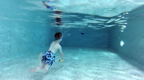 Playing in a Swimming pool Stock Footage 46726201