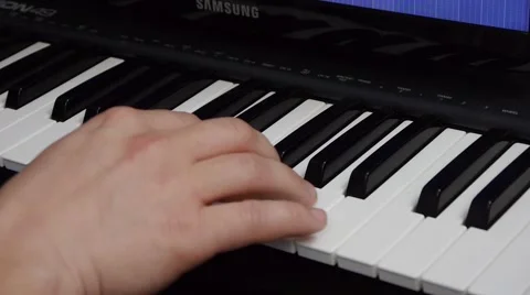 Playing synthesizer Stock Footage 64274724