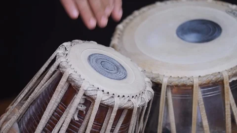 Playing the tabla - drums. Stock Footage 98746665