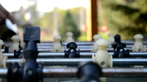 Playing table football Stock-Footage 40733181