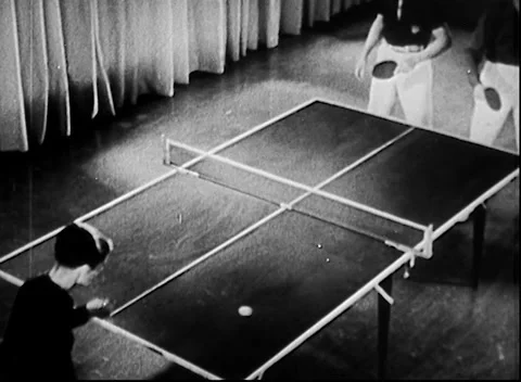 PLAYING TABLE TENNIS (1948) 스톡 동영상 169206111