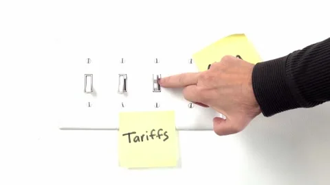 Playing with tariffs. Stock Footage 306327201