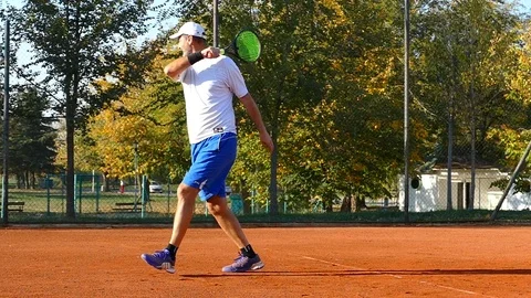 Playing Tennis Stock Footage 81305714