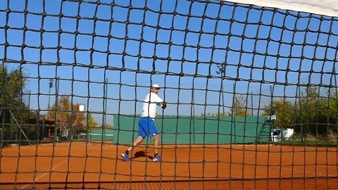 Playing Tennis Stock Footage 81306619