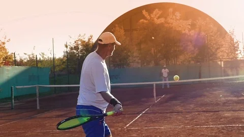 Playing Tennis Stock Footage 81306682