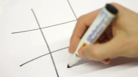 Playing Tic Tac Toe Game Stock Footage 47229645