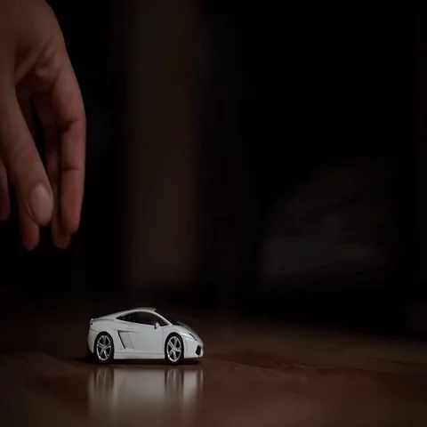 Playing with the toy car. Stock Footage 69322225