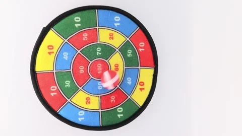 Playing with toy darts Stock Footage 336656811
