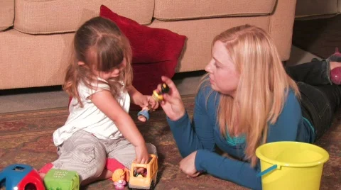 Playing with Toys 스톡 동영상 718289