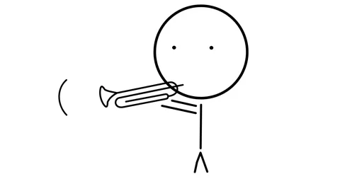 Playing the trumpet Stock Footage 289211473