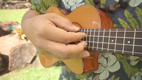 Playing Ukelele Stock Footage 104818973