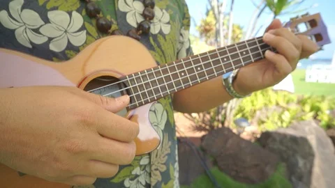 Playing Ukelele Stock Footage 104819197