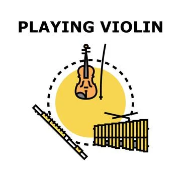 Playing various musical instruments creating harmony sound 스톡 일러스트