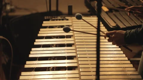 Playing vibraphone Stock Footage 57466057