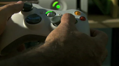 Playing video game Stock Footage