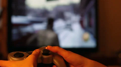 Playing video game Video stock 32846892