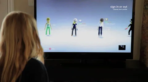 Playing video games Stock Footage 46200877